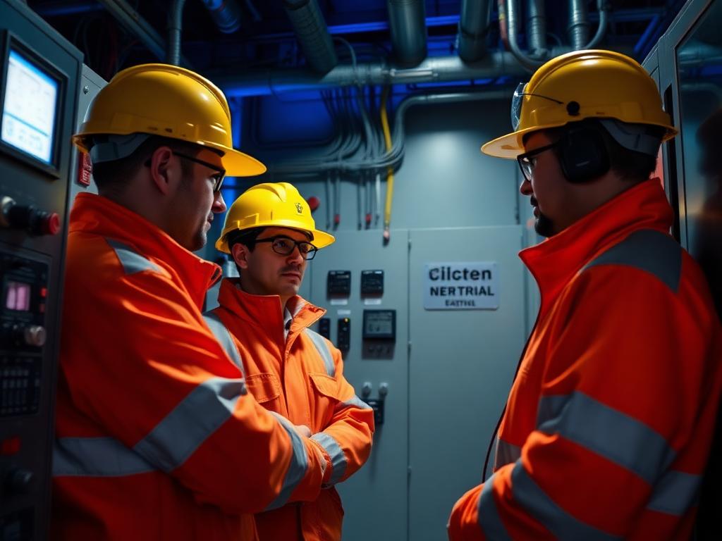 Equipe Redomo em inspeção de subestação