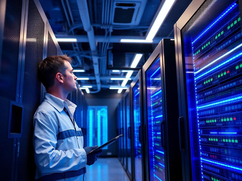 Sala de servidores de data center