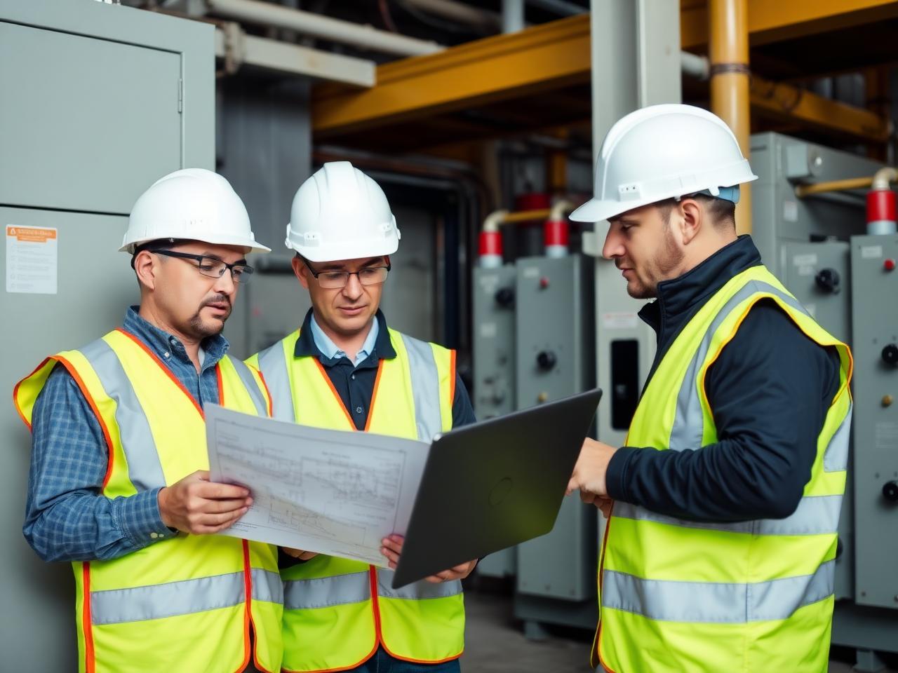 Equipe de engenharia da Redomo em obra